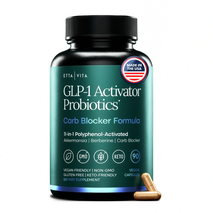 GLP-1 Activator Probiotic Carb Blocker Supplement for Weight Loss, Gut Health, Energy & Metabolic Support - Akkermansia, Berberine, Gymnema, Resveratrol, EGCG &Hops - Appetite Control for Women & Men
